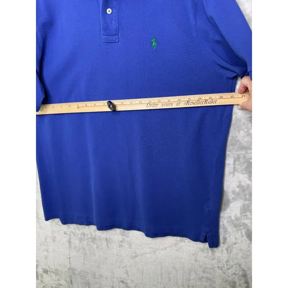 Polo Ralph Lauren Polo Shirt Mens XL Blue Classic Fit Pique Cotton Preppy S/S